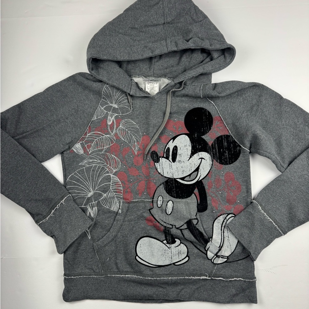Disney Charcoal with bejewels Hoodie with Mickey Mouse Design size medium